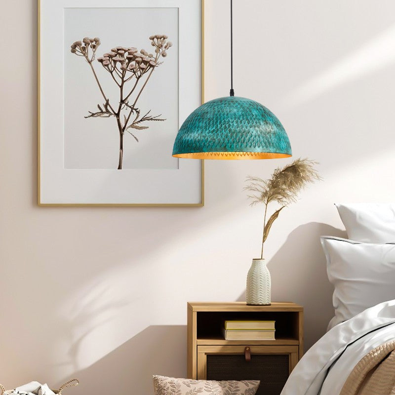 Moderno Art Deco Hemisferio de Hierro 1 - Luz Colgante para Comedor 