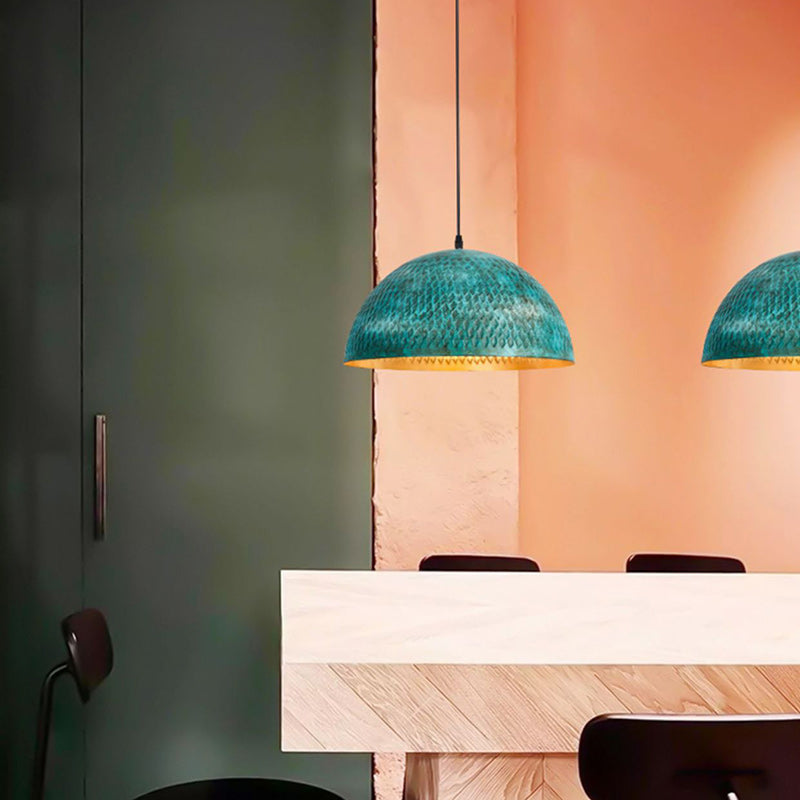 Moderno Art Deco Hemisferio de Hierro 1 - Luz Colgante para Comedor 