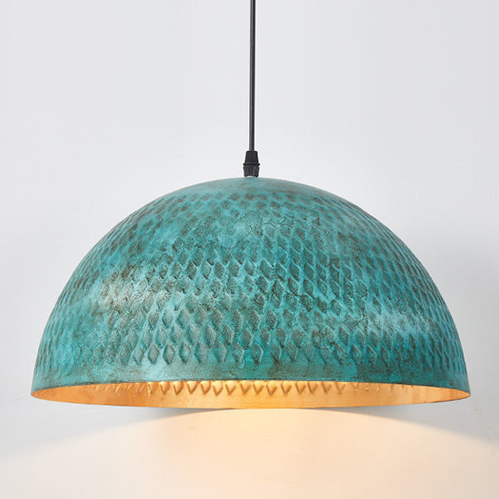 Moderno Art Deco Hemisferio de Hierro 1 - Luz Colgante para Comedor 