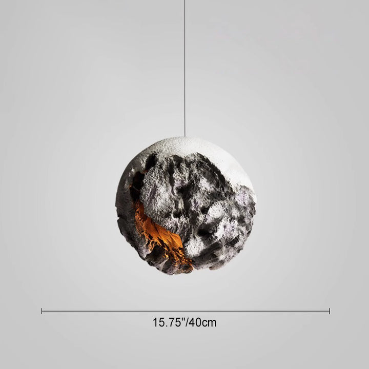 Zeitgenössischer kreativer Polystyrol unregelmäßiger Planet 1 - Pendelleuchte für das Esszimmer 