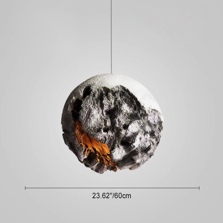 Zeitgenössischer kreativer Polystyrol unregelmäßiger Planet 1 - Pendelleuchte für das Esszimmer 