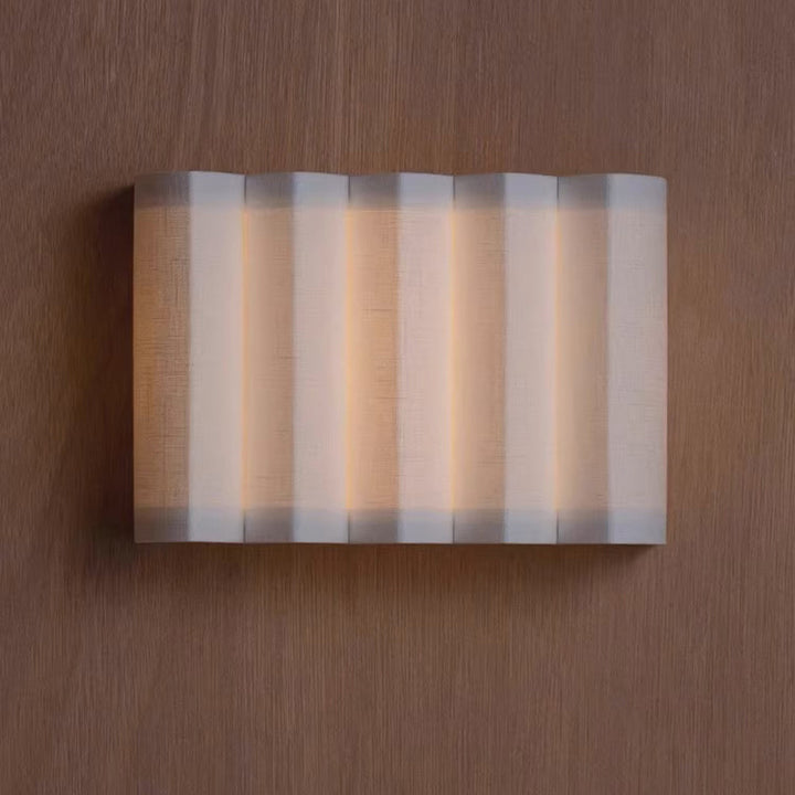 Modern Art Deco Rectangle Fabric LED Wall Sconce Lamp For Bedroom