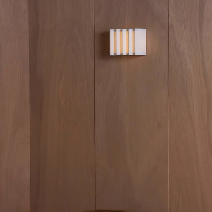 Modern Art Deco Rectangle Fabric LED Wall Sconce Lamp For Bedroom
