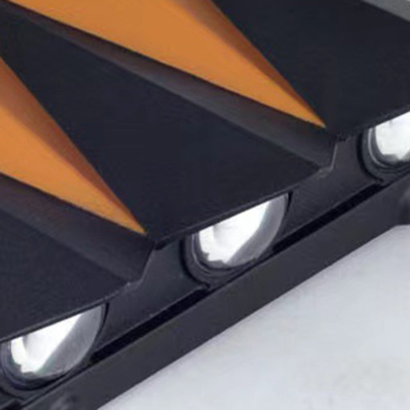 مصباح حائط LED مقاوم للماء من الألومنيوم بتصميم بسيط وحديث متعدد الأضلاع للباحات الخارجية 
