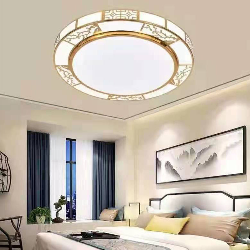 مصباح سقف LED من الألومنيوم الأكريليكي بتصميم زهرة البرقوق التقليدية الصينية لغرفة المعيشة 