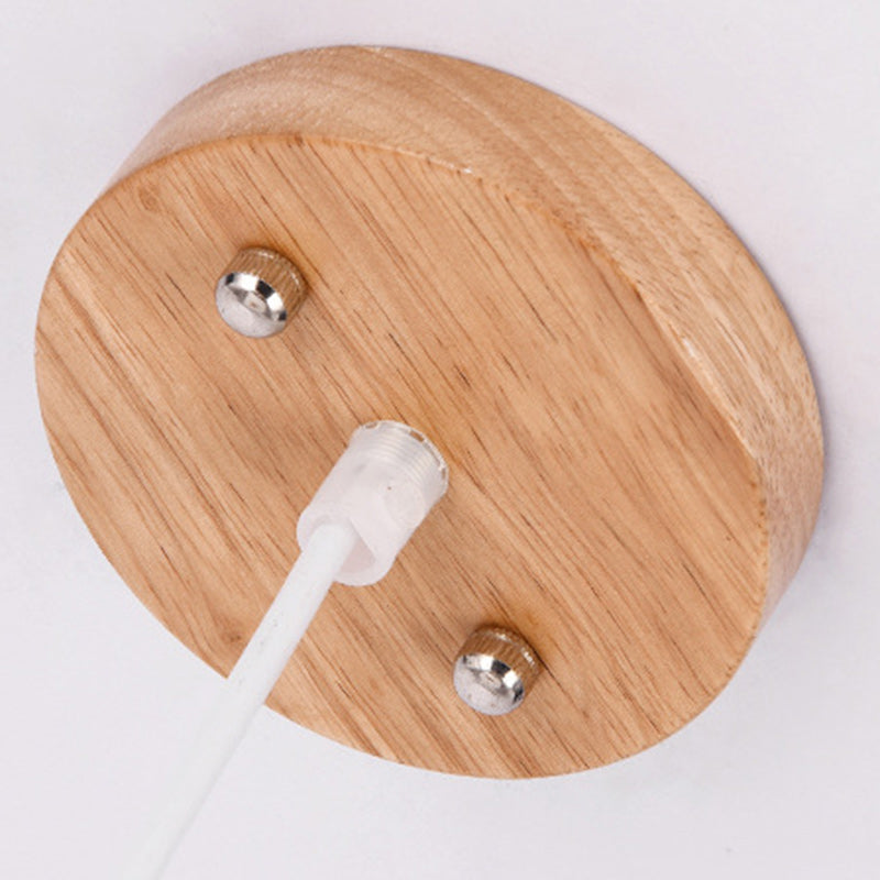 Geometría de Simplicidad Moderna Herrajes de Madera 1 - Lámpara Colgante de Luz Para Comedor 