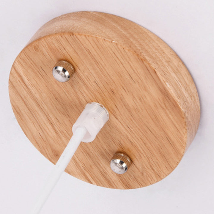 Geometría de Simplicidad Moderna Herrajes de Madera 1 - Lámpara Colgante de Luz Para Comedor 