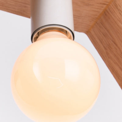 Modern Simplicity Geometry Wood Hardware 1 - Light Pendant Light For Dining Room