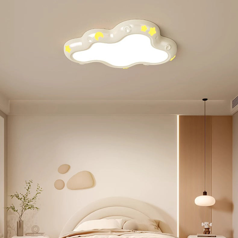 Plafonnier LED en résine ABS nuage créatif contemporain en fer pour chambre 