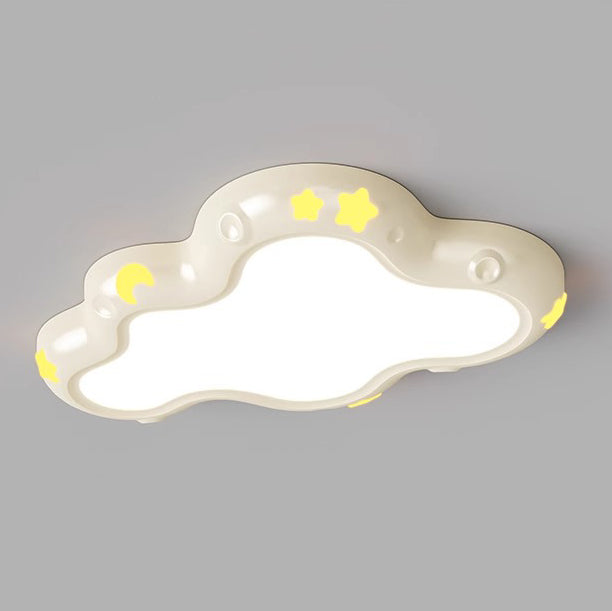 Zeitgenössische kreative Wolken ABS Harz Eisen LED Deckenleuchte für Schlafzimmer 