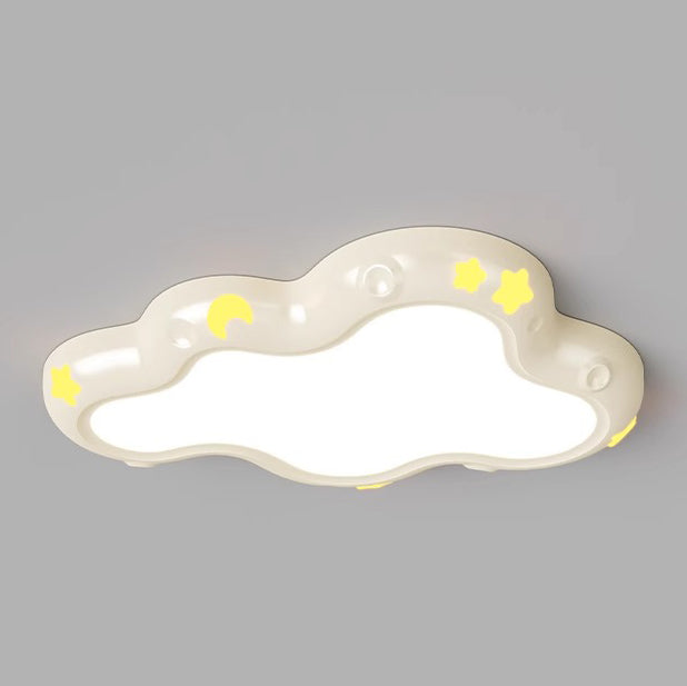 Zeitgenössische kreative Wolken ABS Harz Eisen LED Deckenleuchte für Schlafzimmer 