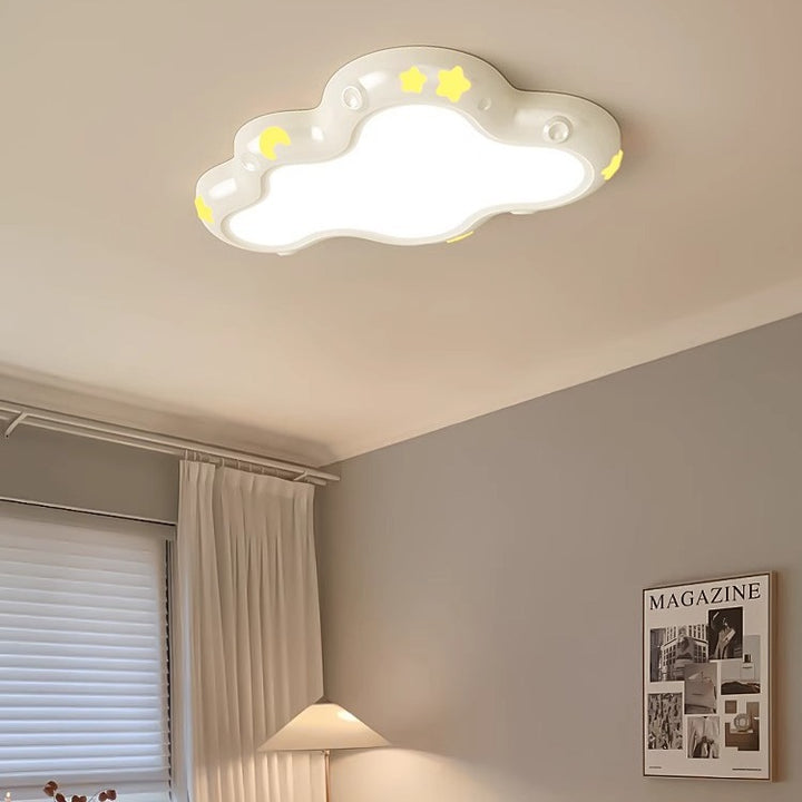 Zeitgenössische kreative Wolken ABS Harz Eisen LED Deckenleuchte für Schlafzimmer 