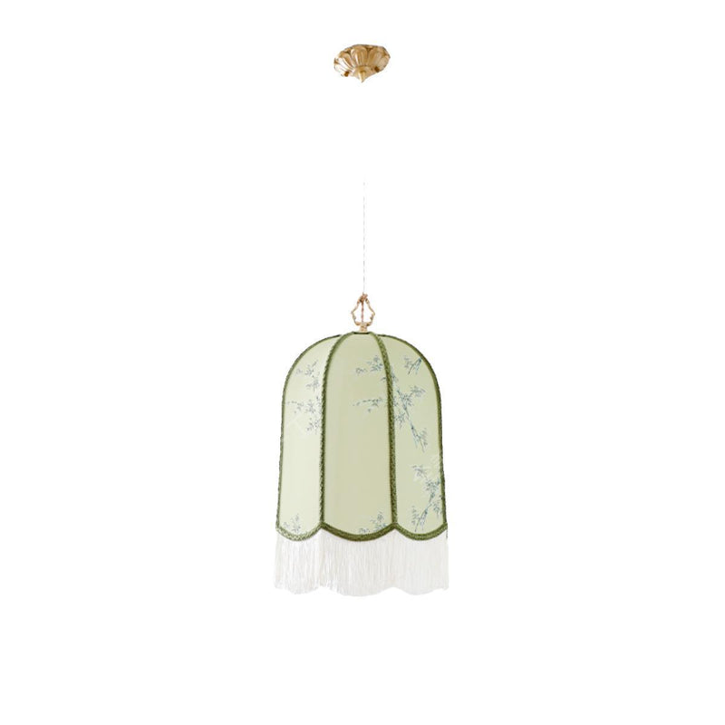 Traditionelle chinesische Stickerei Stoff Eisen 1 - Licht Pendelleuchte für Wohnzimmer 