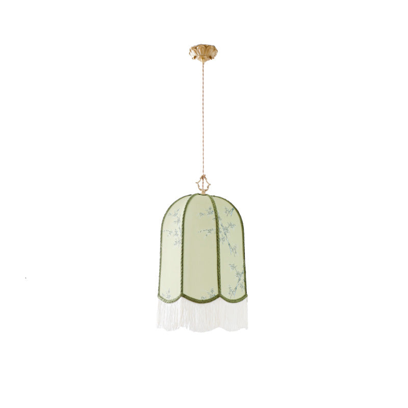 Traditionelle chinesische Stickerei Stoff Eisen 1 - Licht Pendelleuchte für Wohnzimmer 