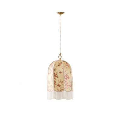 Traditionelle chinesische Stickerei Stoff Eisen 1 - Licht Pendelleuchte für Wohnzimmer 