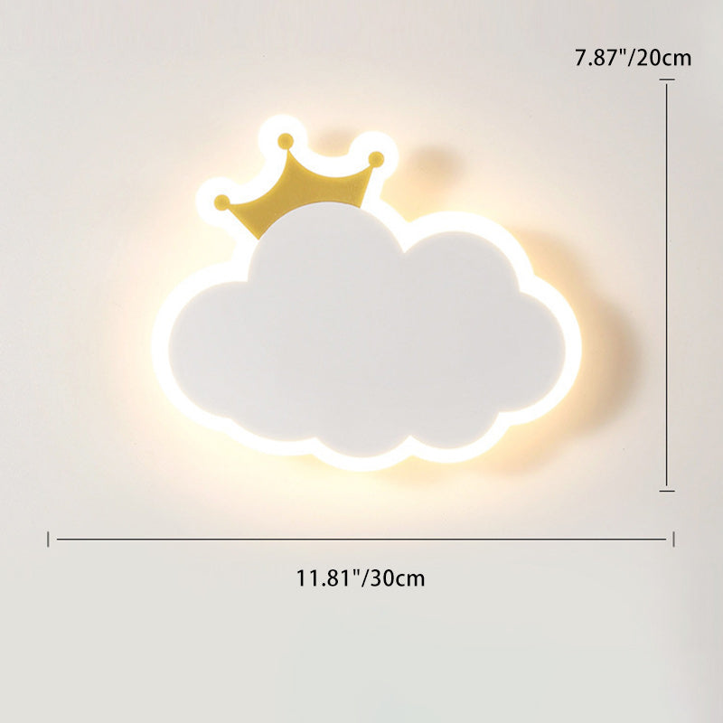 Modern Simplicity Clouds Acrylic Iron LED Wall Sconce Lamp For Bedside