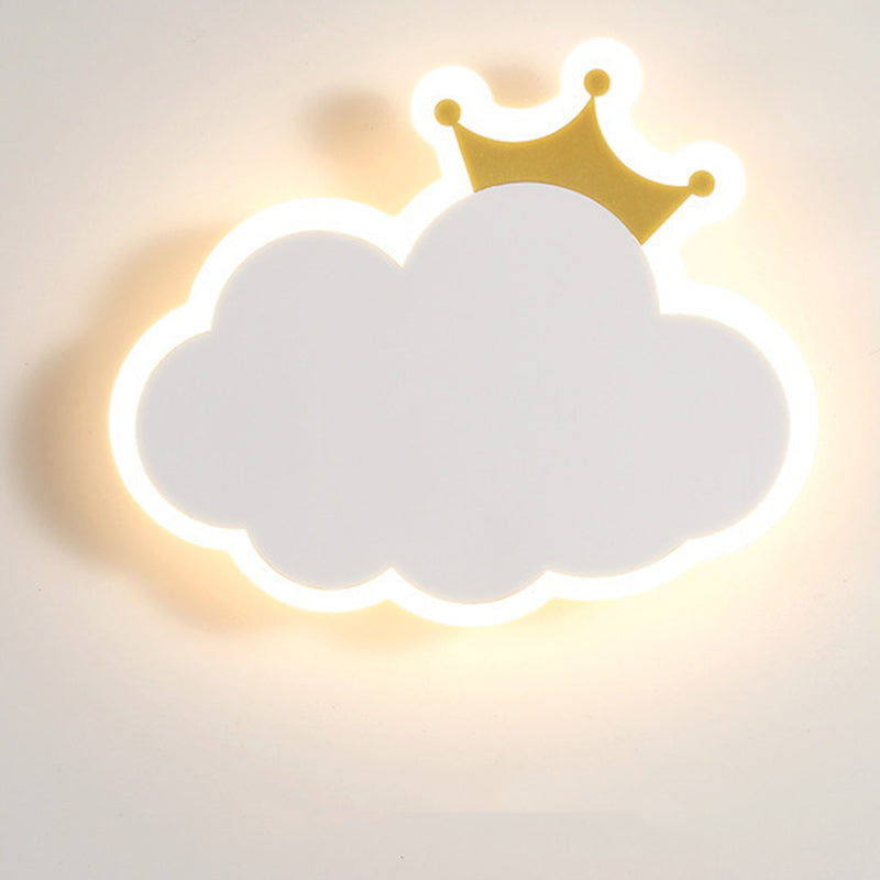 Modern Simplicity Clouds Acrylic Iron LED Wall Sconce Lamp For Bedside