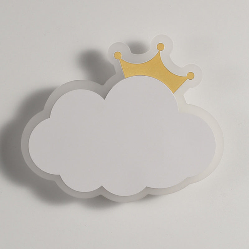 Modern Simplicity Clouds Acrylic Iron LED Wall Sconce Lamp For Bedside