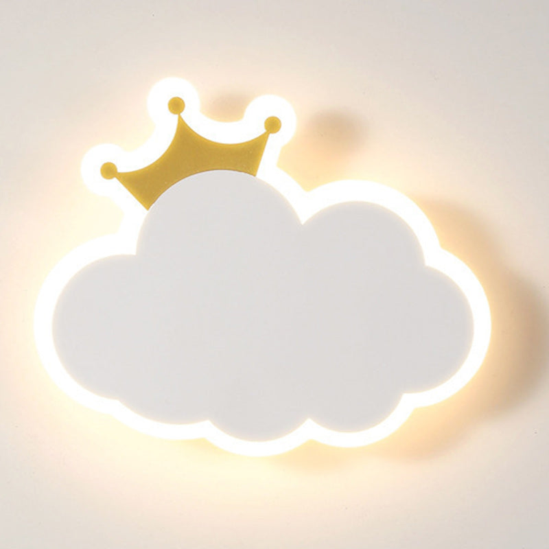 Modern Simplicity Clouds Acrylic Iron LED Wall Sconce Lamp For Bedside