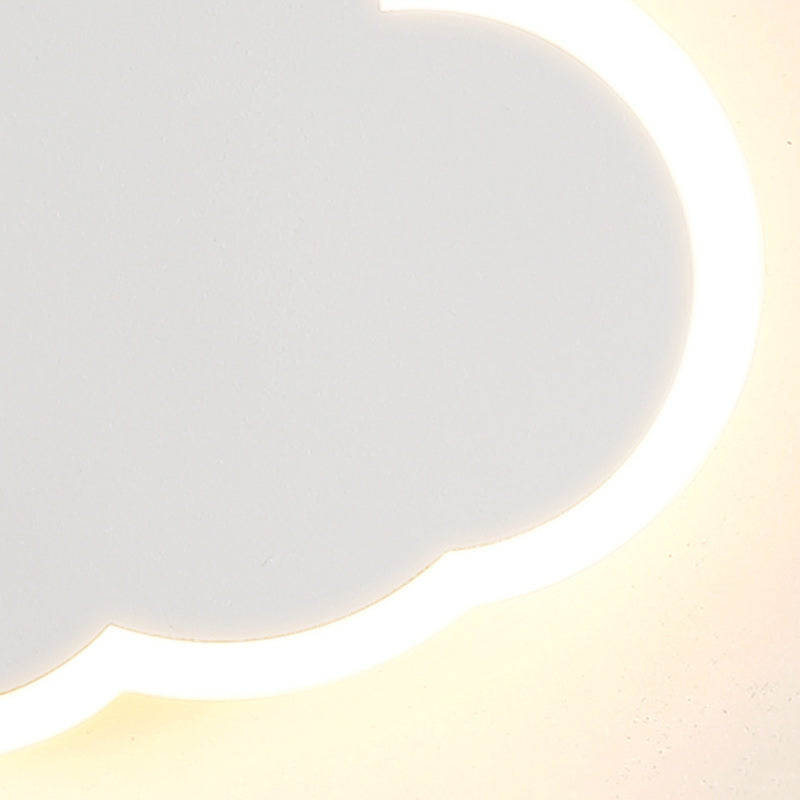 Modern Simplicity Clouds Acrylic Iron LED Wall Sconce Lamp For Bedside