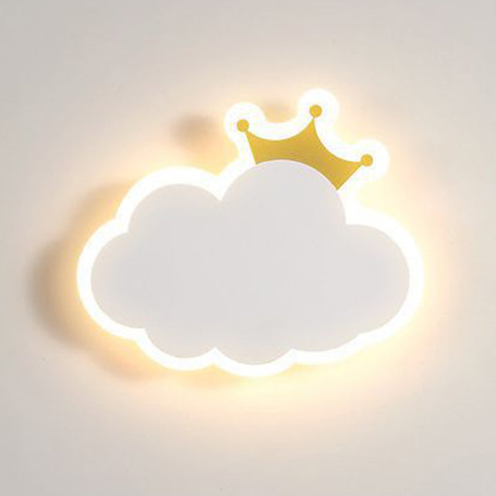 Modern Simplicity Clouds Acrylic Iron LED Wall Sconce Lamp For Bedside