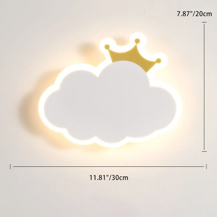 Modern Simplicity Clouds Acrylic Iron LED Wall Sconce Lamp For Bedside
