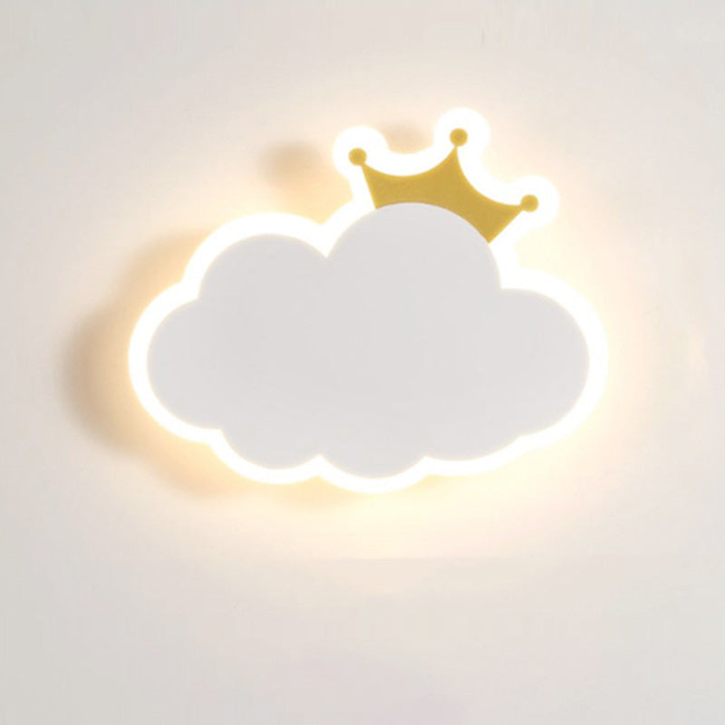 Modern Simplicity Clouds Acrylic Iron LED Wall Sconce Lamp For Bedside