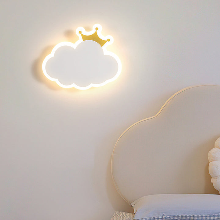Modern Simplicity Clouds Acrylic Iron LED Wall Sconce Lamp For Bedside