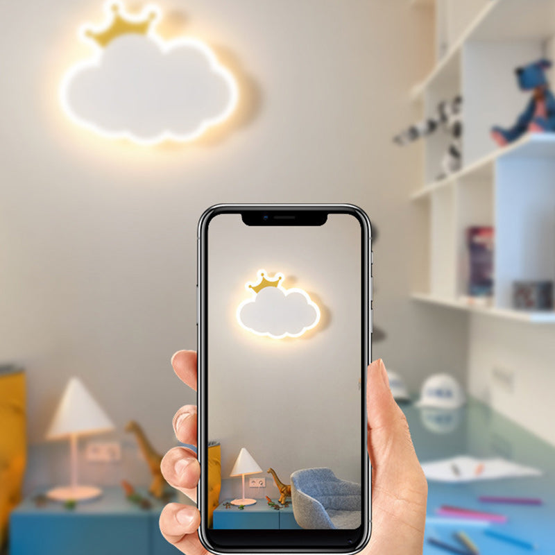 Modern Simplicity Clouds Acrylic Iron LED Wall Sconce Lamp For Bedside
