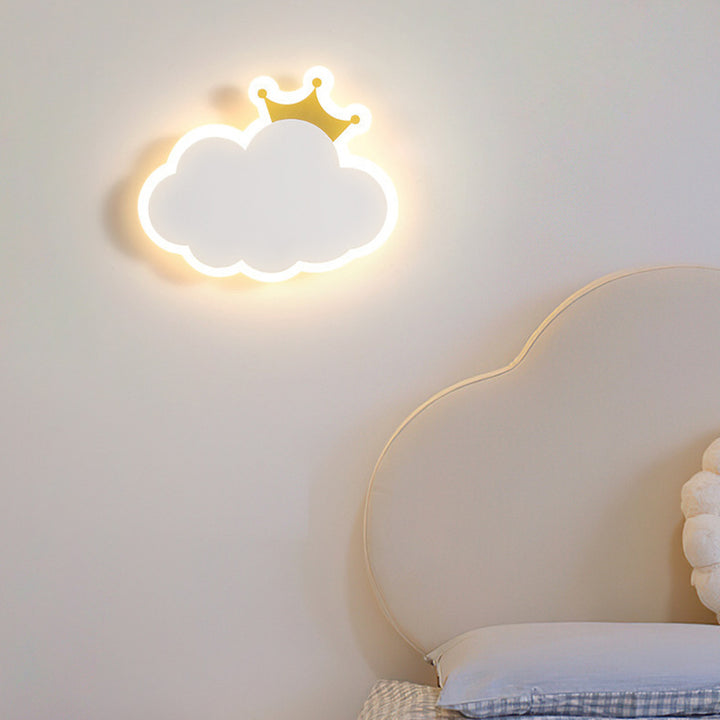 Modern Simplicity Clouds Acrylic Iron LED Wall Sconce Lamp For Bedside