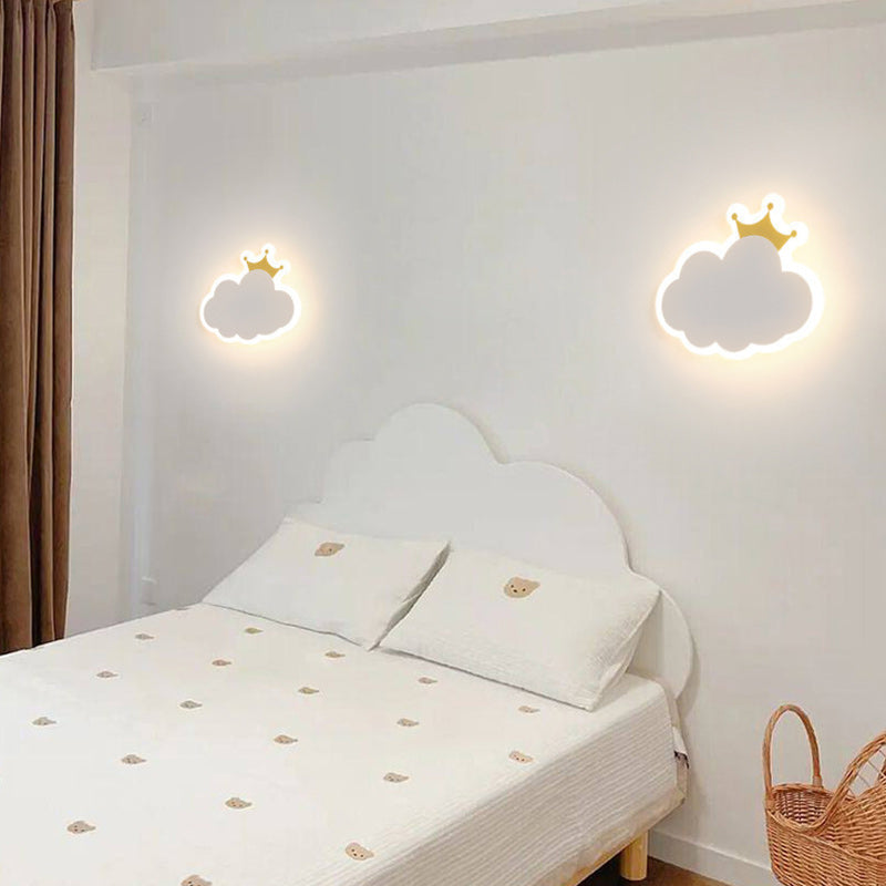 Modern Simplicity Clouds Acrylic Iron LED Wall Sconce Lamp For Bedside