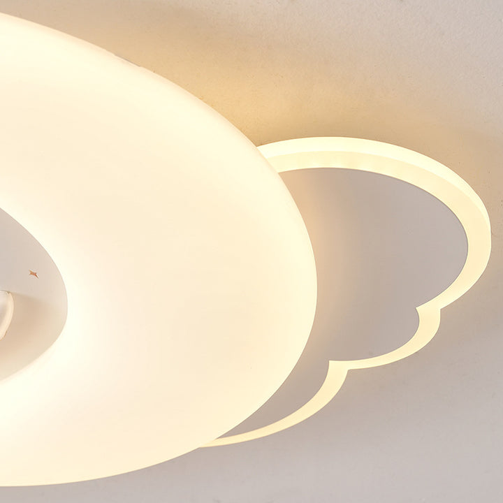 Luz de techo empotrada LED de hierro para dormitorio con moldeado rotacional de avión de astronauta creativo contemporáneo 