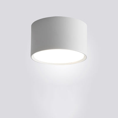 Modern Minimalist Cylinder Aluminum Acrylic LED Flush Mount Ceiling Light For Hallways