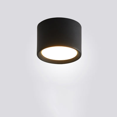 Modern Minimalist Cylinder Aluminum Acrylic LED Flush Mount Ceiling Light For Hallways