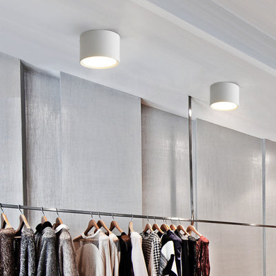 Modern Minimalist Cylinder Aluminum Acrylic LED Flush Mount Ceiling Light For Hallways
