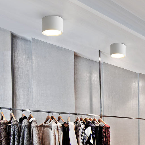 Modern Minimalist Cylinder Aluminum Acrylic LED Flush Mount Ceiling Light For Hallways