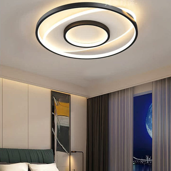 Plafonnier LED Rond en Acrylique et Fer de Simplicité Moderne pour Chambre 