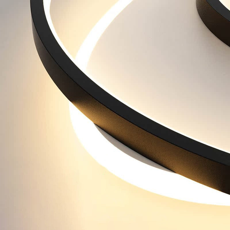 Plafonnier LED Rond en Acrylique et Fer de Simplicité Moderne pour Chambre 