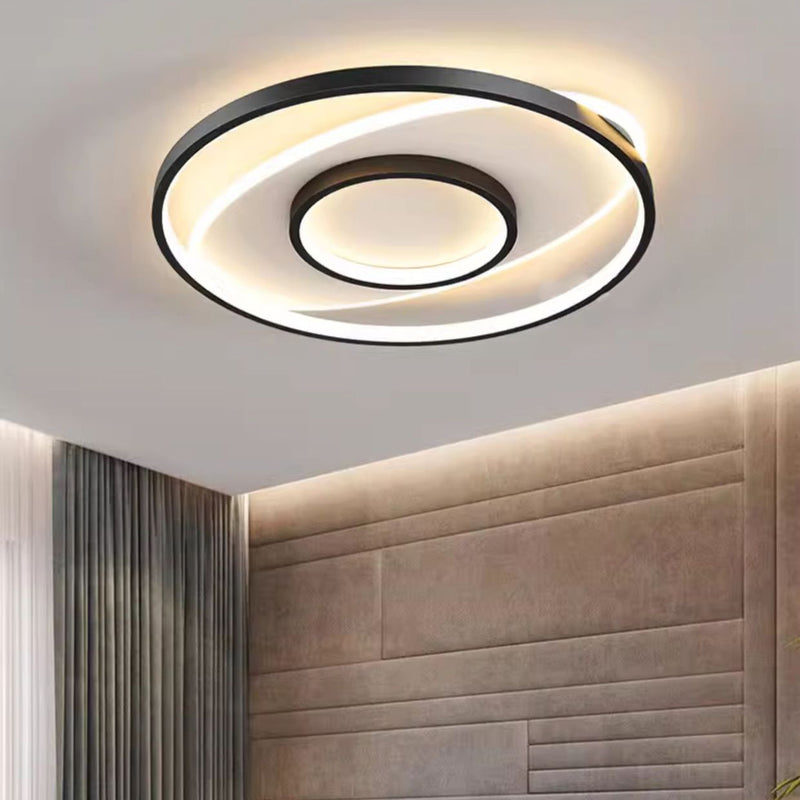 Moderne Schlichtheit Runde Acryl Eisen LED Deckenleuchte für Schlafzimmer 