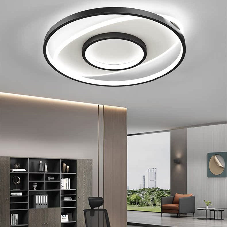 Plafonnier LED Rond en Acrylique et Fer de Simplicité Moderne pour Chambre 