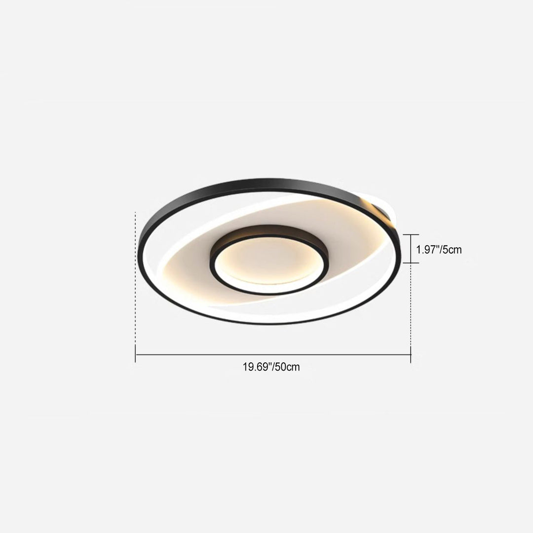 Plafonnier LED Rond en Acrylique et Fer de Simplicité Moderne pour Chambre 
