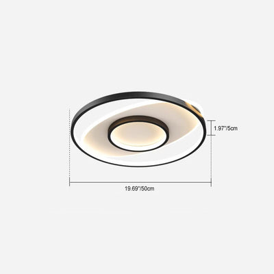 Moderne Schlichtheit Runde Acryl Eisen LED Deckenleuchte für Schlafzimmer 