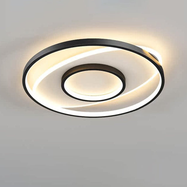 Plafonnier LED Rond en Acrylique et Fer de Simplicité Moderne pour Chambre 