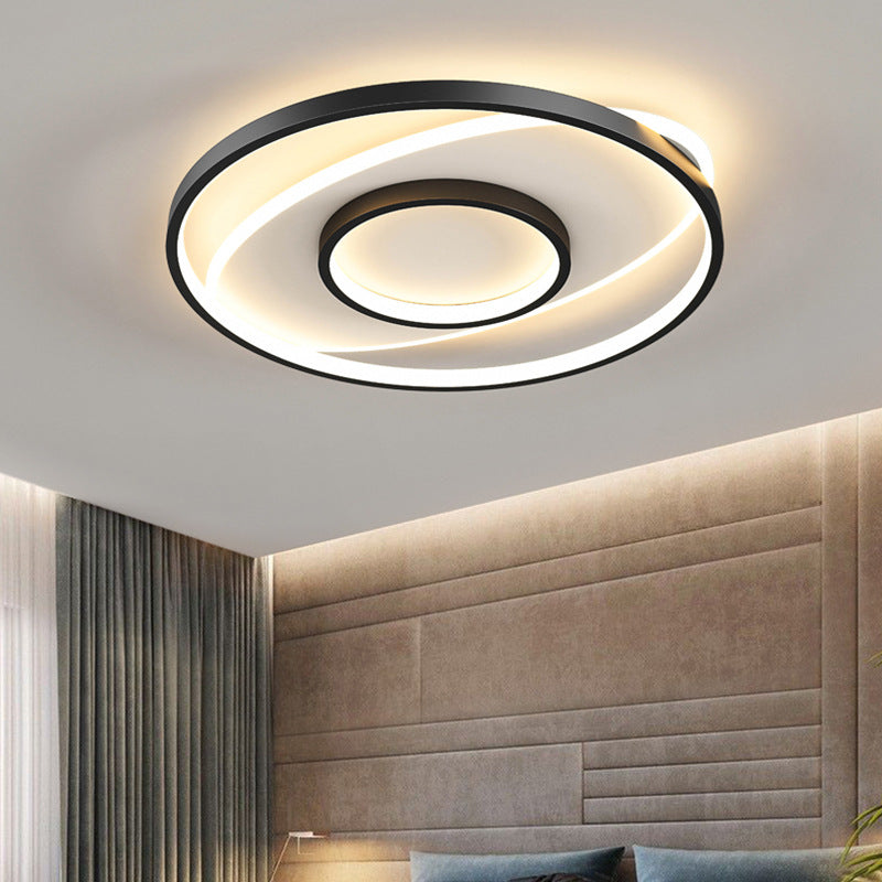 Moderne Schlichtheit Runde Acryl Eisen LED Deckenleuchte für Schlafzimmer 