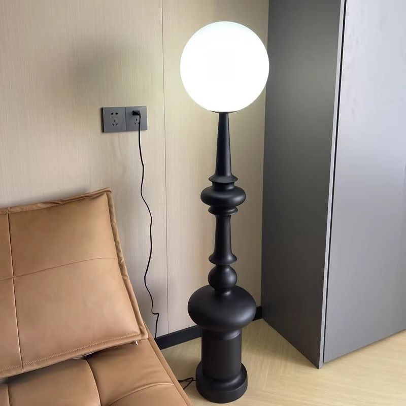 Lampe de sol contemporaine scandinave en résine acrylique 1 - lumière pour salon 