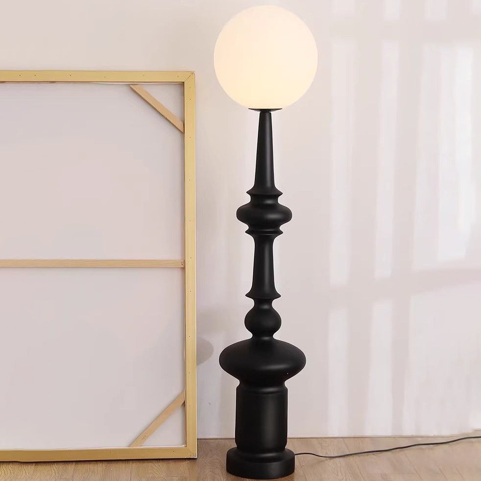 Lampe de sol contemporaine scandinave en résine acrylique 1 - lumière pour salon 