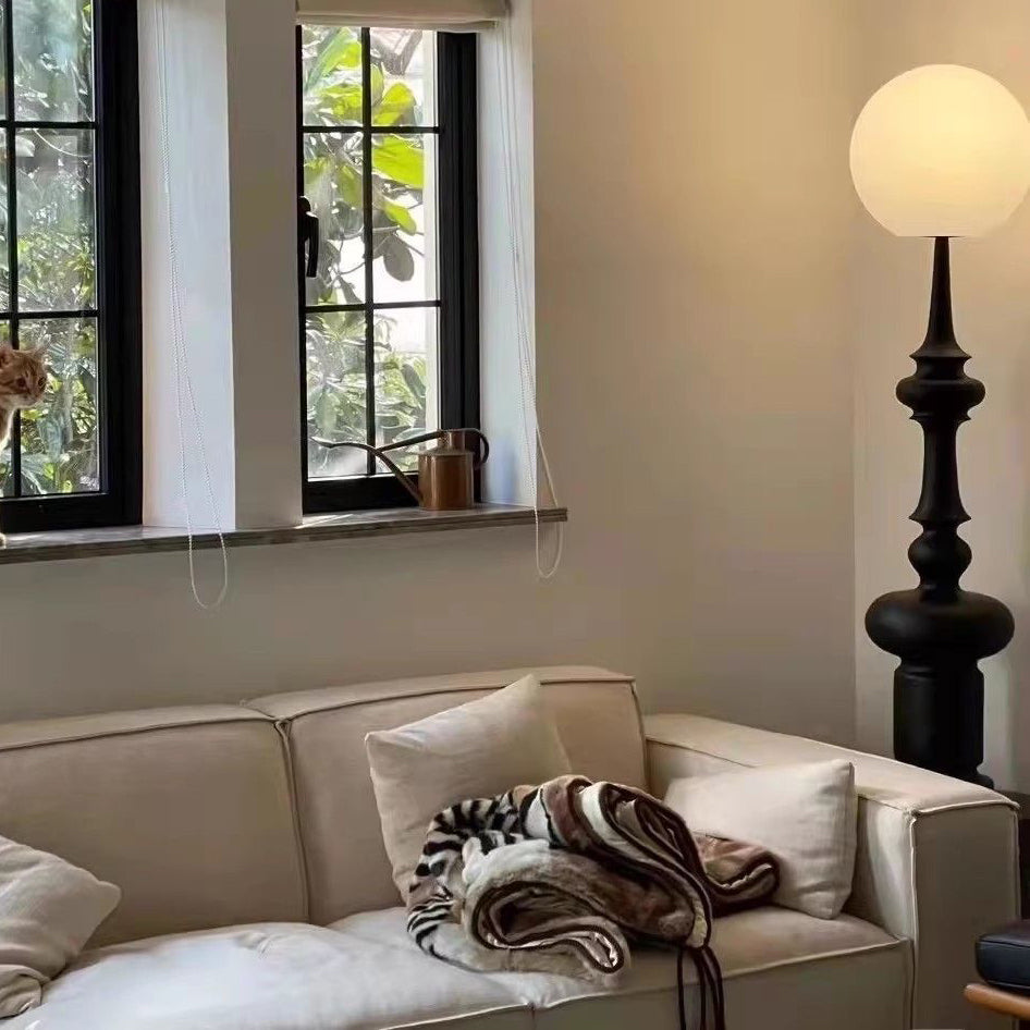 Lampe de sol contemporaine scandinave en résine acrylique 1 - lumière pour salon 