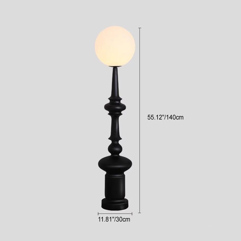 Lampe de sol contemporaine scandinave en résine acrylique 1 - lumière pour salon 