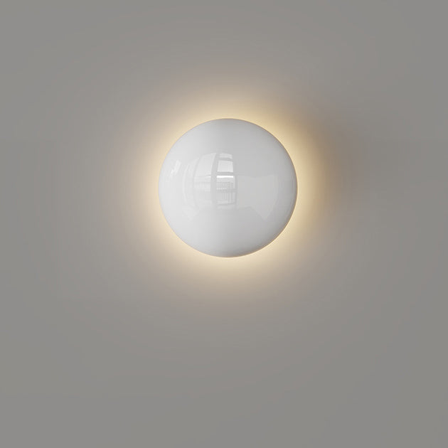 Modern Minimalist Round Bead Full Iron Lampshade LED Wall Sconce Lamp For Bedroom