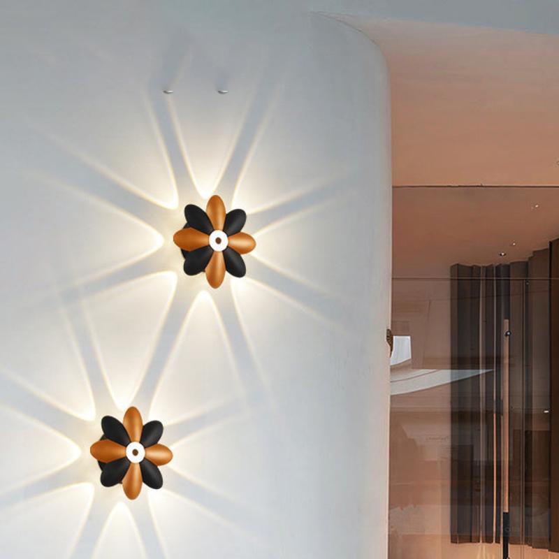 Modern Simplicity Plum Blossom Waterproof Aluminum LED Wall Sconce Lamp For Hallways